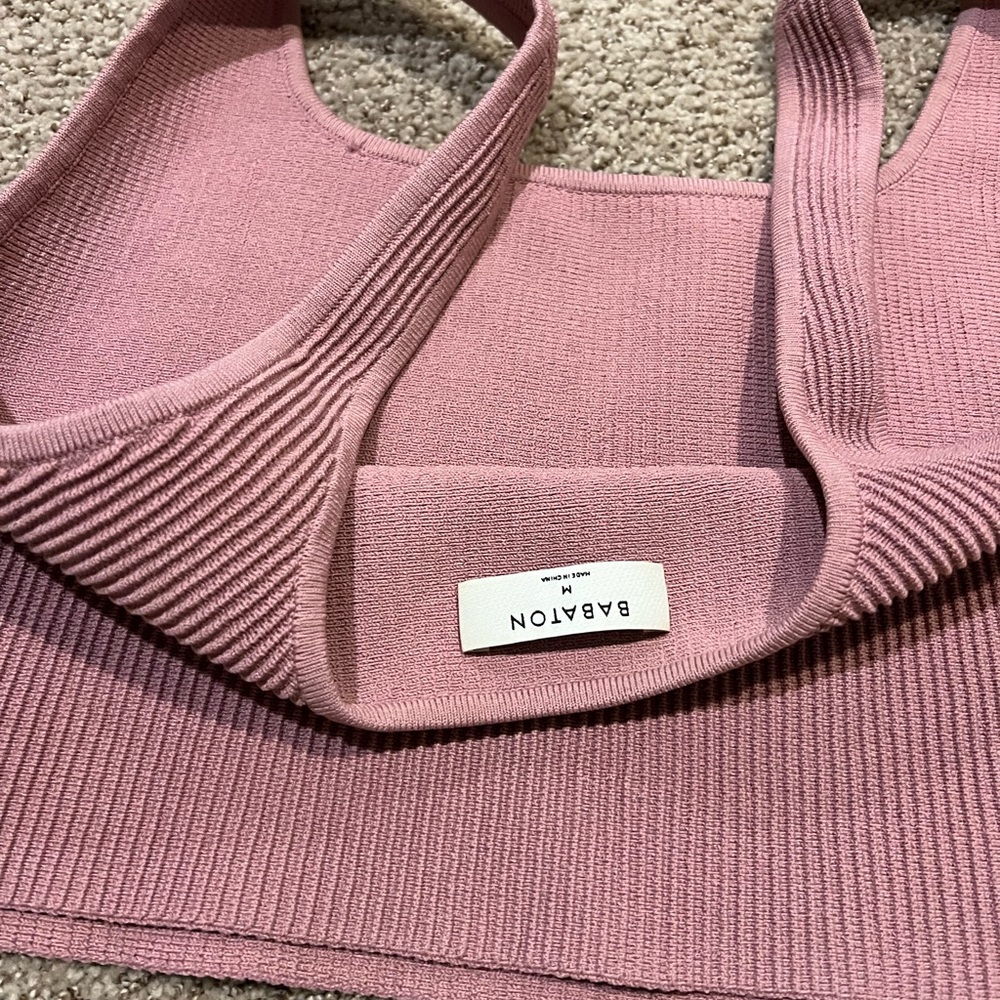 Aritzia Babaton mauve sculpt knit cropped tank - Picture 3 of 3